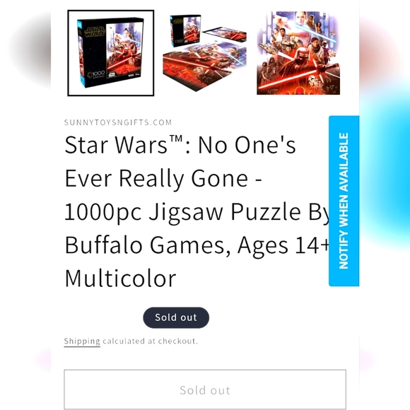 Buffalo Star Wars 1000pcs Puzzle No One's Ever Really Gone #11819 - Picture 6 of 7